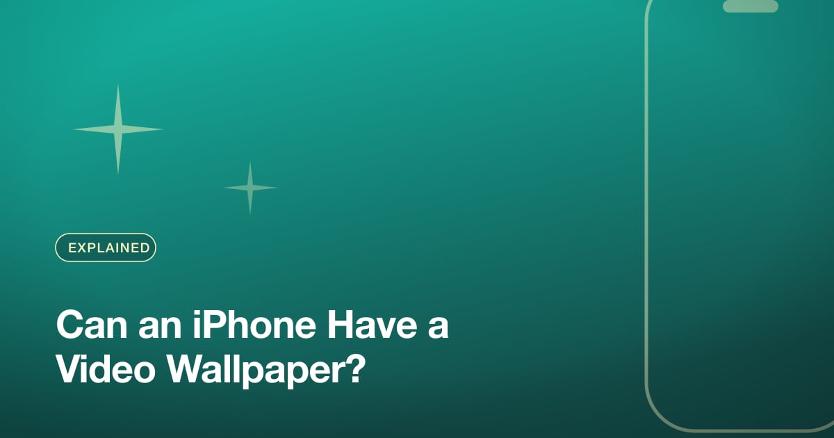 Can an iPhone Have a Video Wallpaper?
