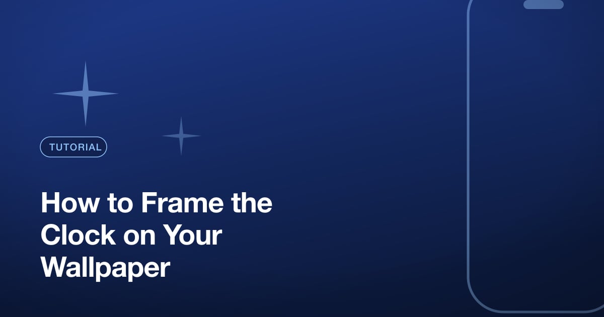 How to Frame the Clock on Your Wallpaper