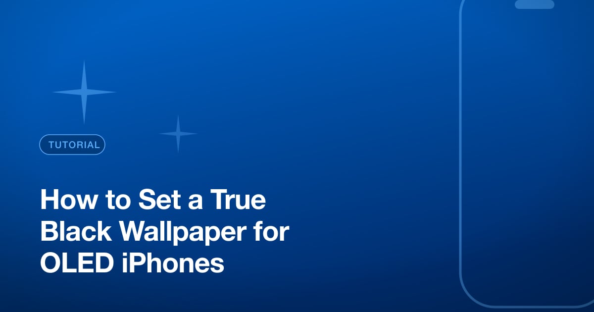 How to Set a True Black Wallpaper for OLED iPhones
