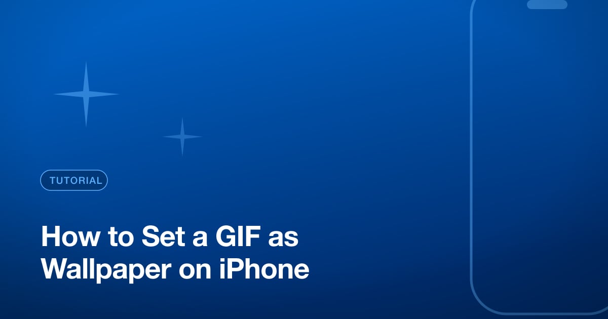 How to Set a GIF as Wallpaper on iPhone