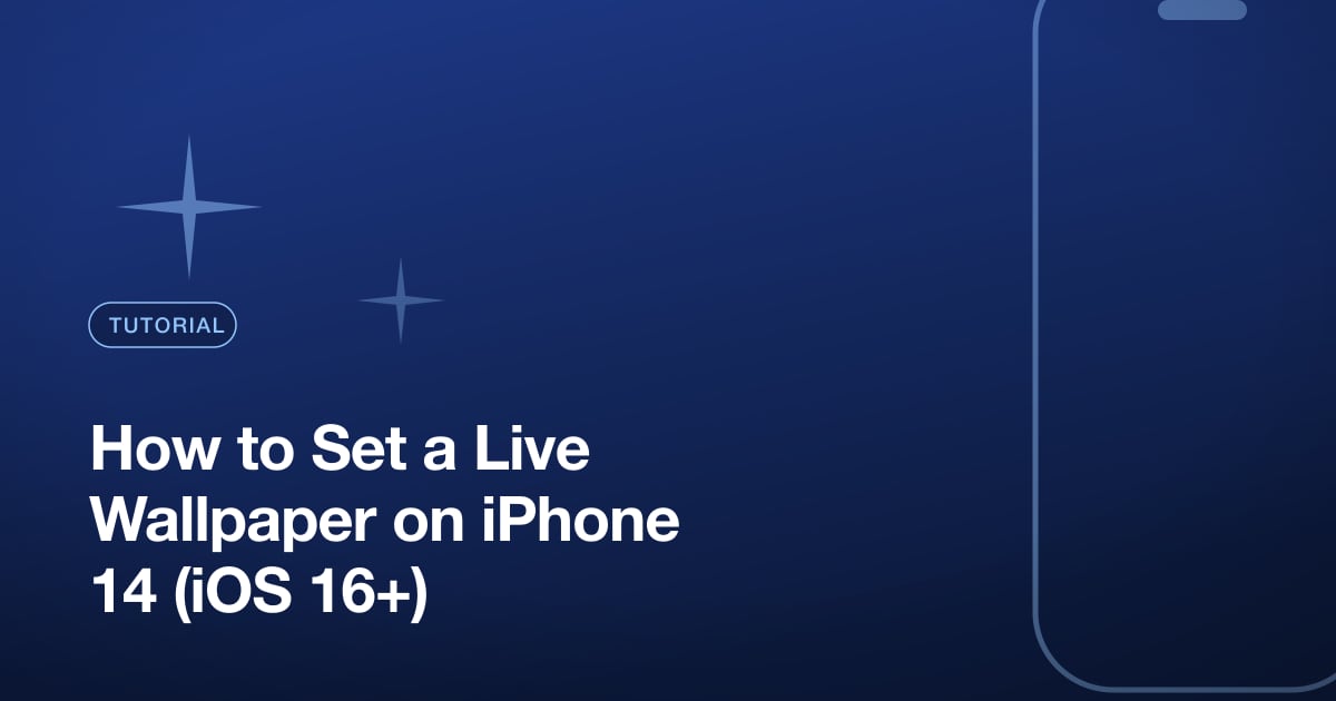 How to Set a Live Wallpaper on iPhone 14 (iOS 16+)