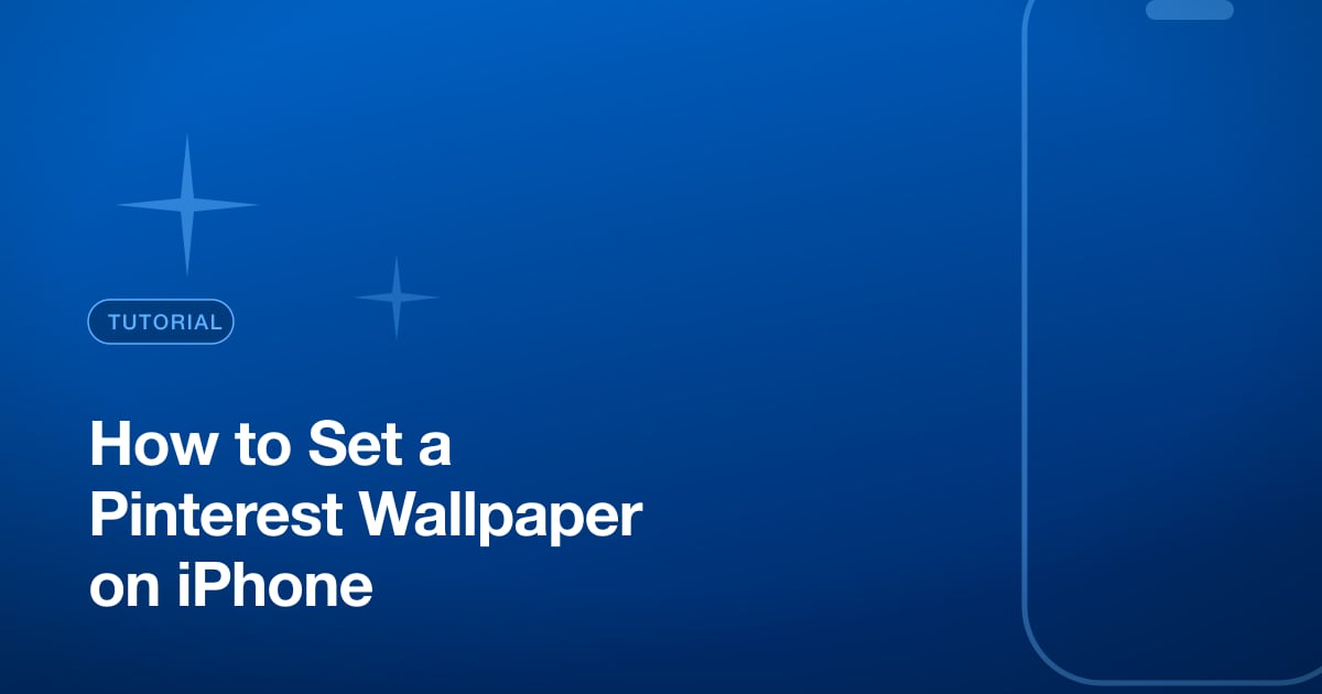 How to Set a Pinterest Wallpaper on iPhone