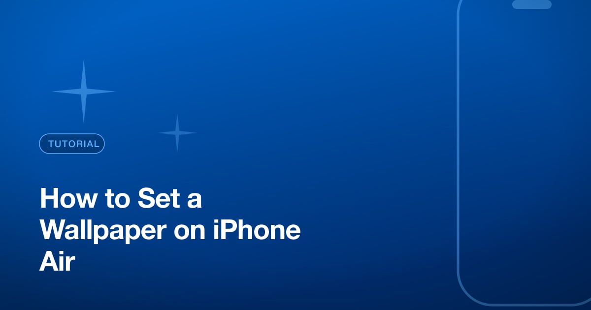 How to Set a Wallpaper on iPhone Air