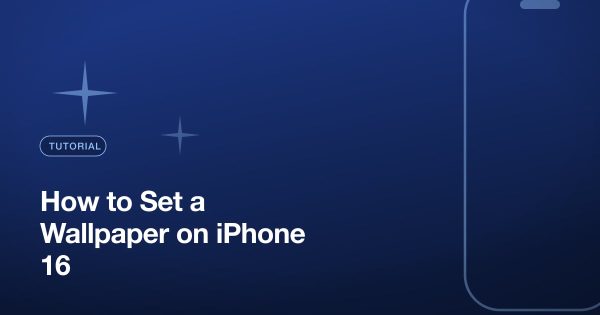 How to Set a Wallpaper on iPhone 16
