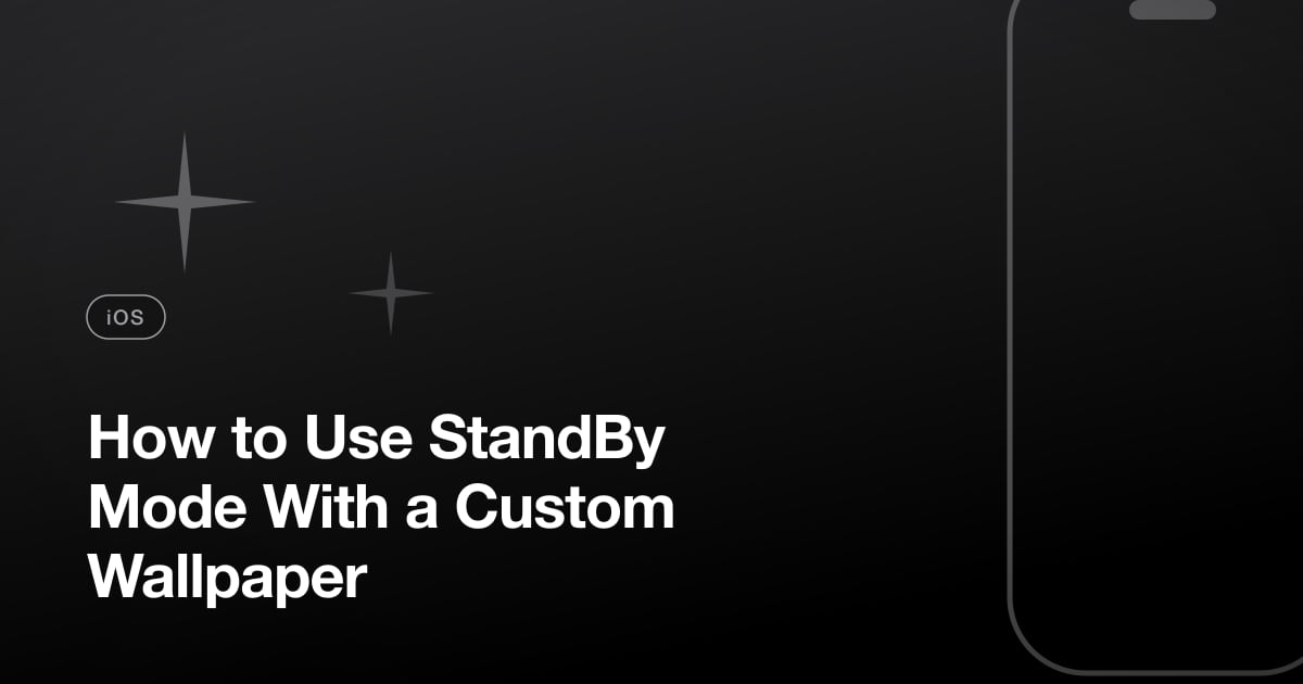 How to Use StandBy Mode With a Custom Wallpaper