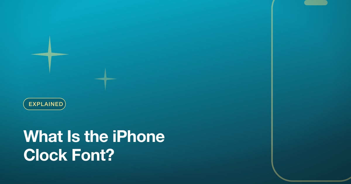 What Is the iPhone Clock Font?